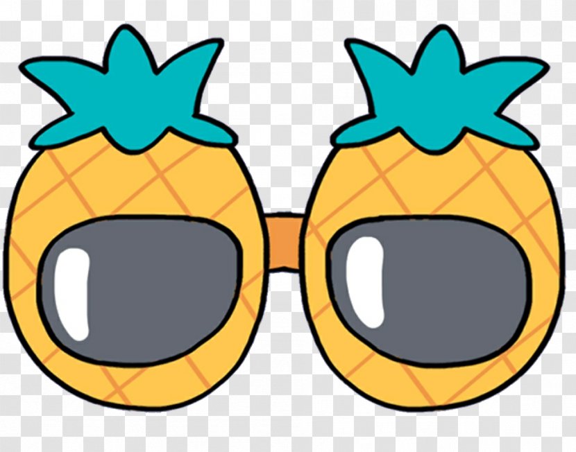 Sunglasses Goggles Kawaii Clip Art - Yellow Transparent PNG