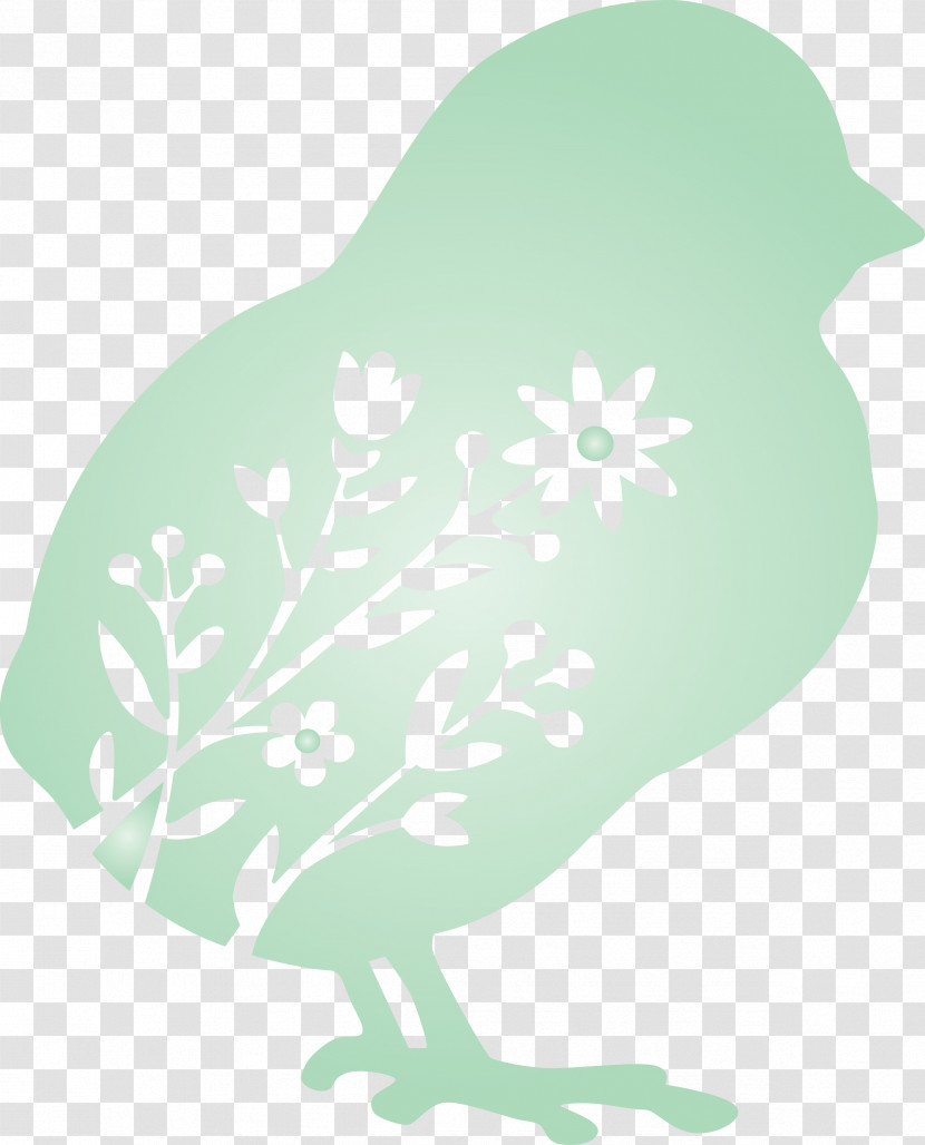 Floral Chick Easter Day Transparent PNG