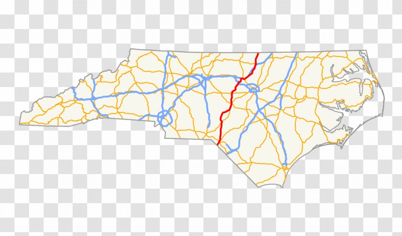 U.S. Route 15 In North Carolina Highway System 701 Interstate 285 - Area Transparent PNG