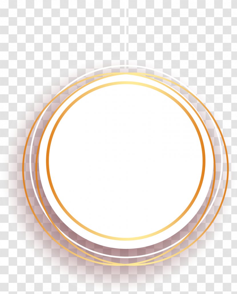 Circle Area Yellow Material - Dishware - White Round Border Transparent PNG