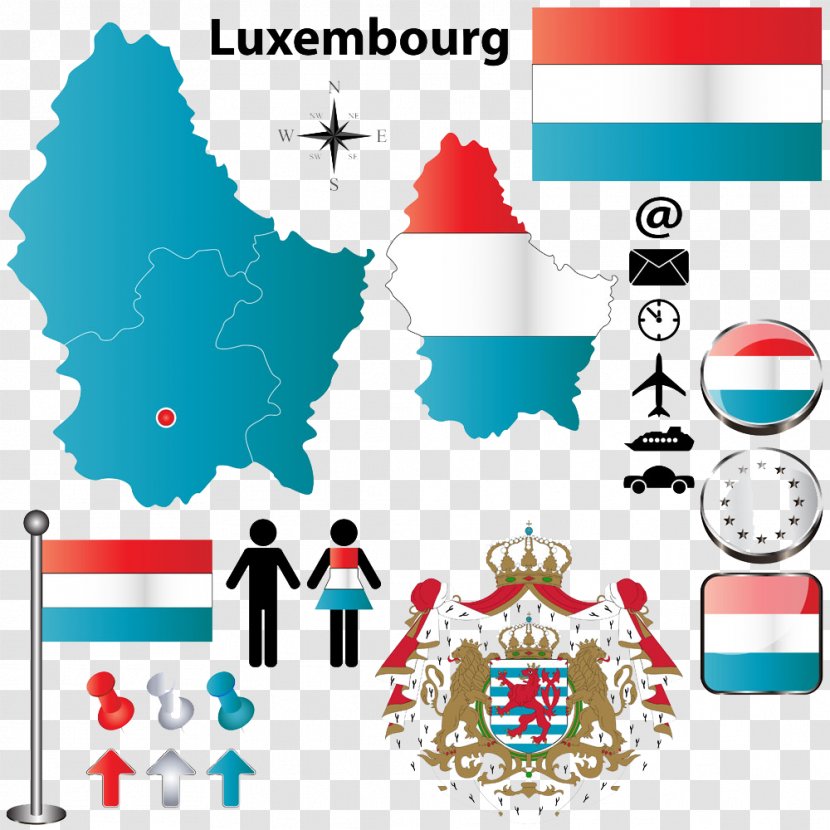 Luxembourg City Clip Art - Map - Flag Of Photos Transparent PNG