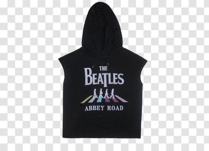 Hoodie T-shirt The Beatles Abbey Road Logo - Black Transparent PNG