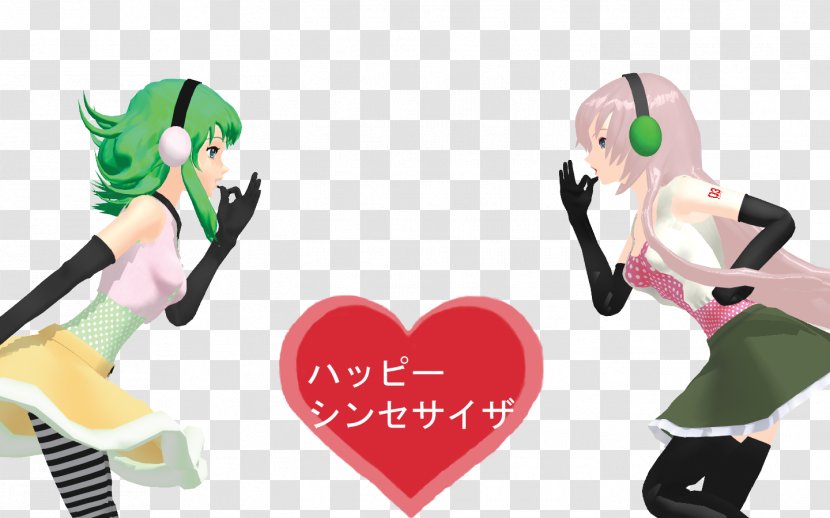 MikuMikuDance Megpoid Megurine Luka Hatsune Miku Vocaloid - Cartoon Transparent PNG