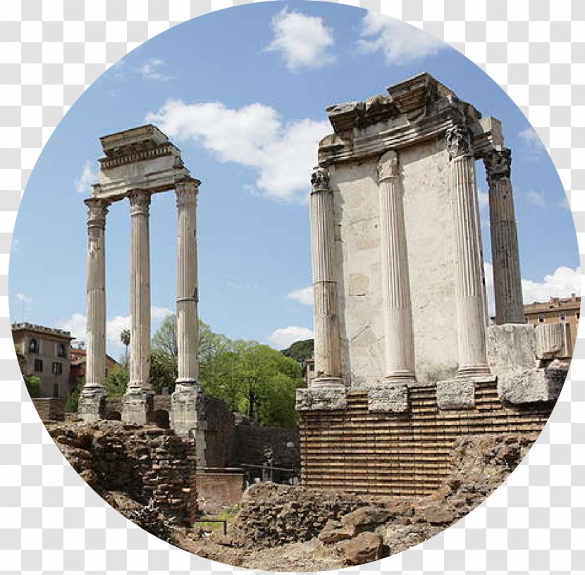 Ancient Rome Arch Of Septimius Severus Temple Saturn Via Sacra Venus And Roma - Milliarium Aureum - Column Transparent PNG