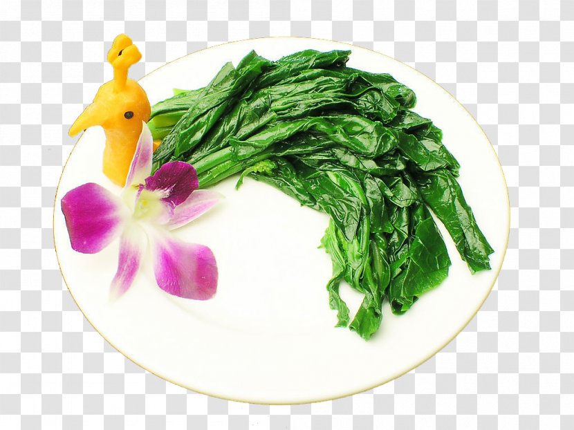 Vegetarian Cuisine Chard Spring Greens Komatsuna Kale - Sesame Oil Transparent PNG