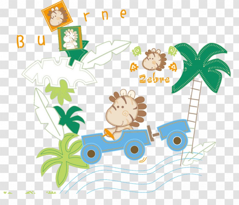 Cartoon Tractor - Drawing - Driving Animals Transparent PNG
