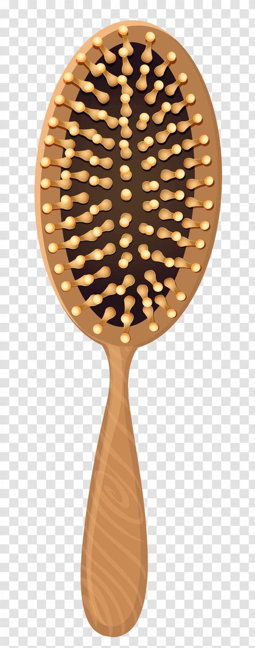 Comb Hairbrush Clip Art - Cutlery - Wooden Clipart Image Transparent PNG