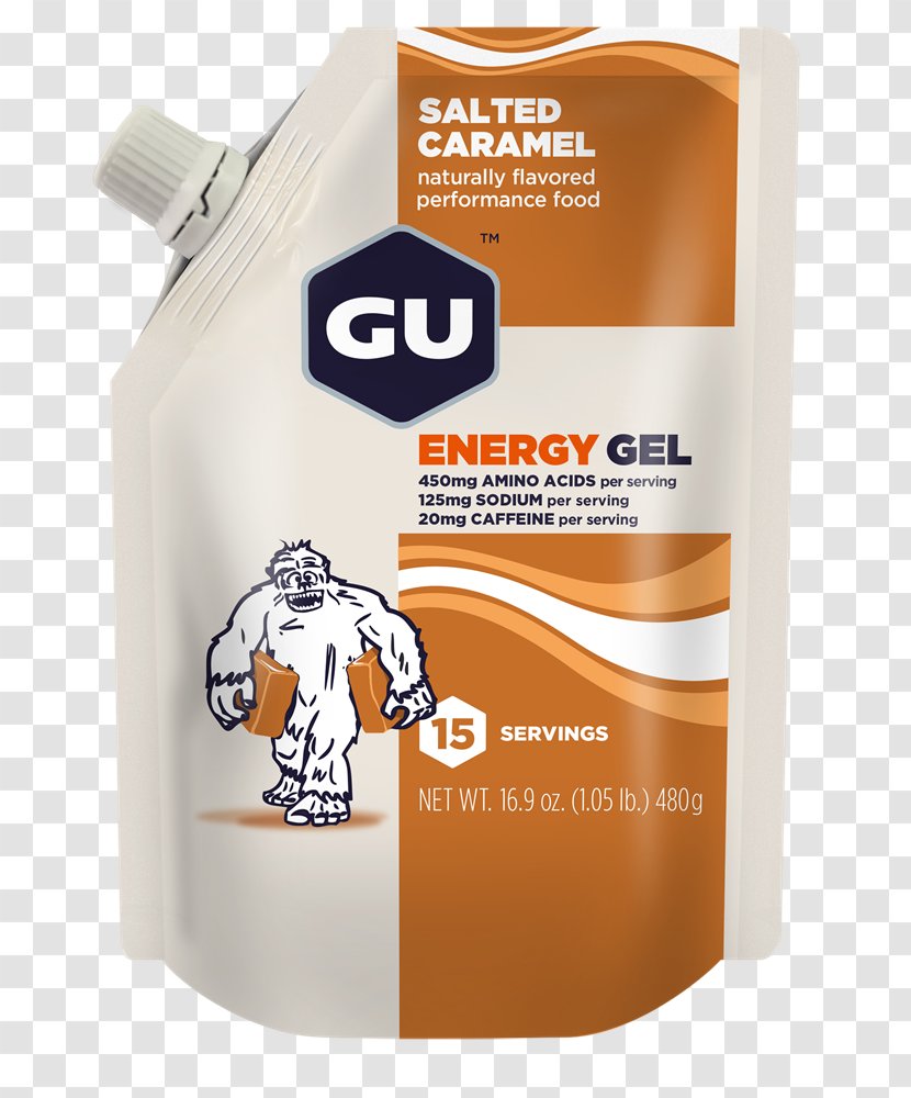 GU Energy Labs Gel Serving Size Nutrient Nutrition - Salted Caramel Transparent PNG