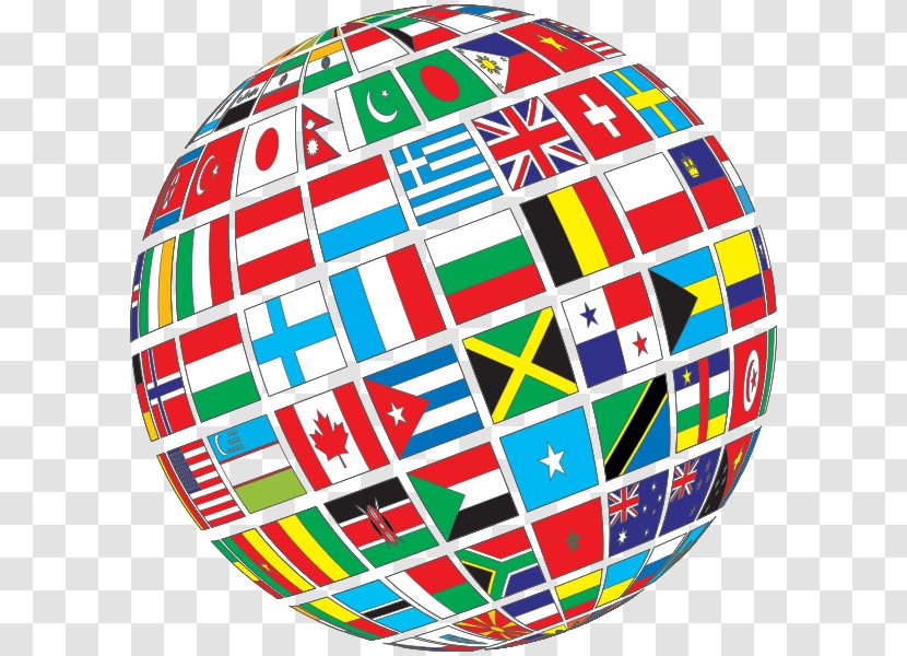 Globe Flags Of The World Map - Sphere - With Transparent PNG
