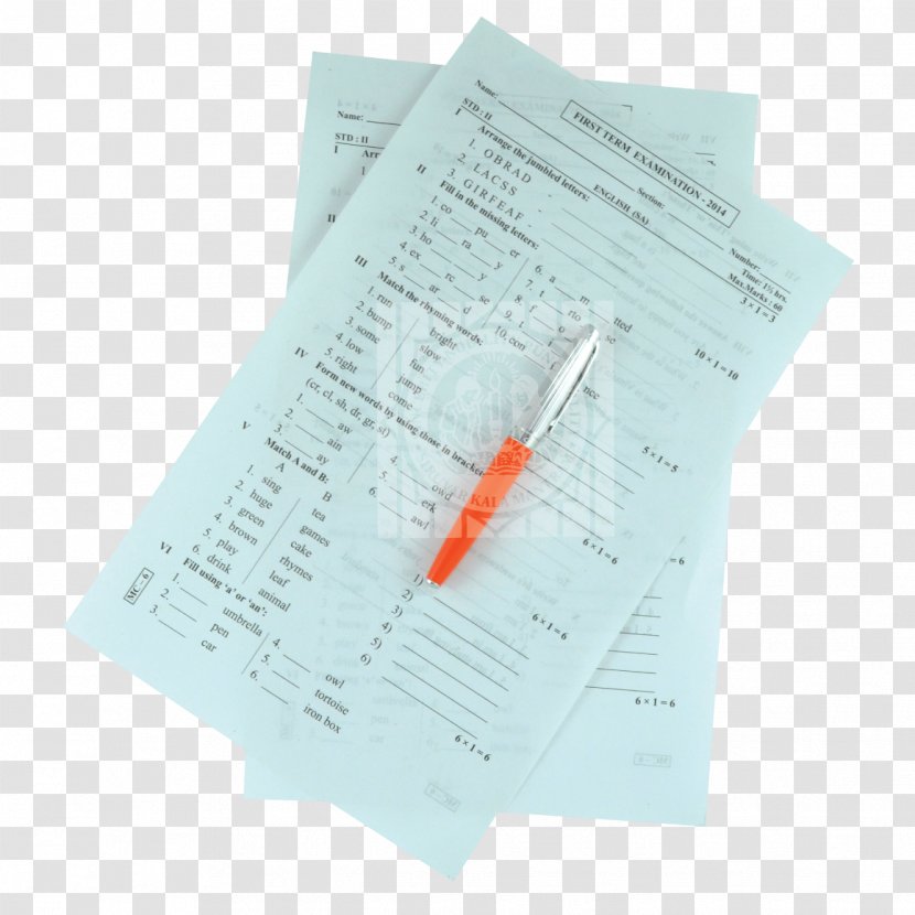 Paper Document Question Siruvar Kala Mantram - Text - Exam Transparent PNG