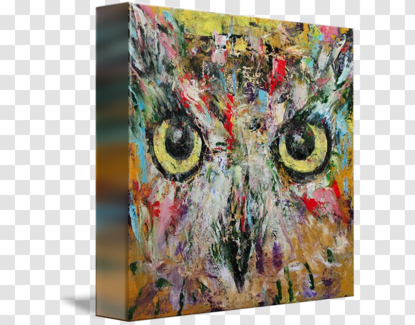 Painting Art Gallery Wrap Canvas Print - Work Of - Watercolor Owl Transparent PNG