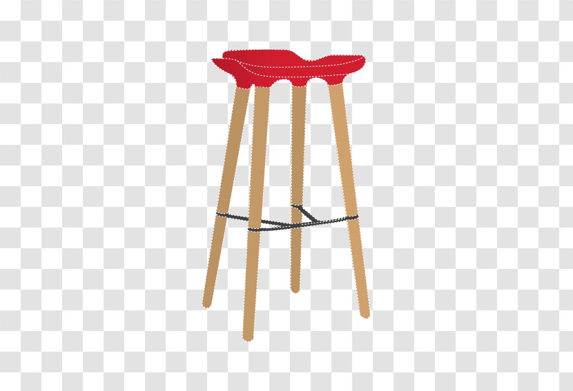 Bar Stool Table Chair Seat - Red Transparent PNG