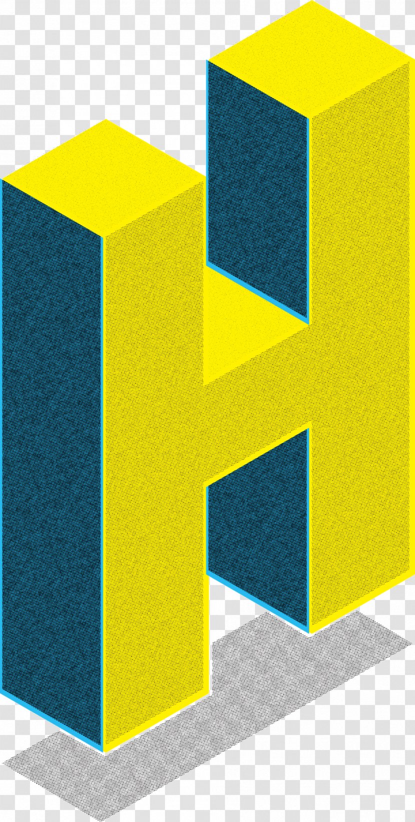 Typography Halftone Poster Font - Yellow Transparent PNG