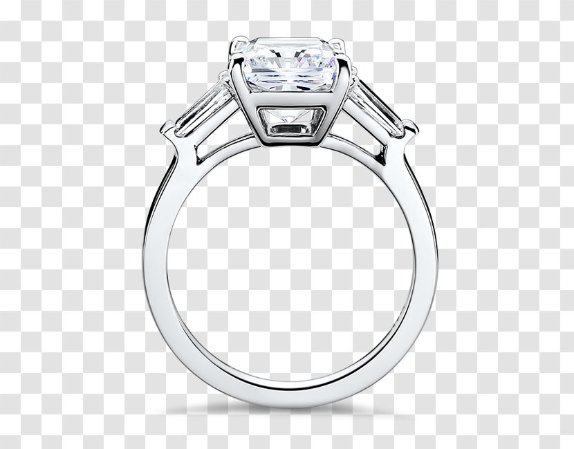 Engagement Ring Diamond Cut Wedding - Platinum - Radiant Settings Transparent PNG