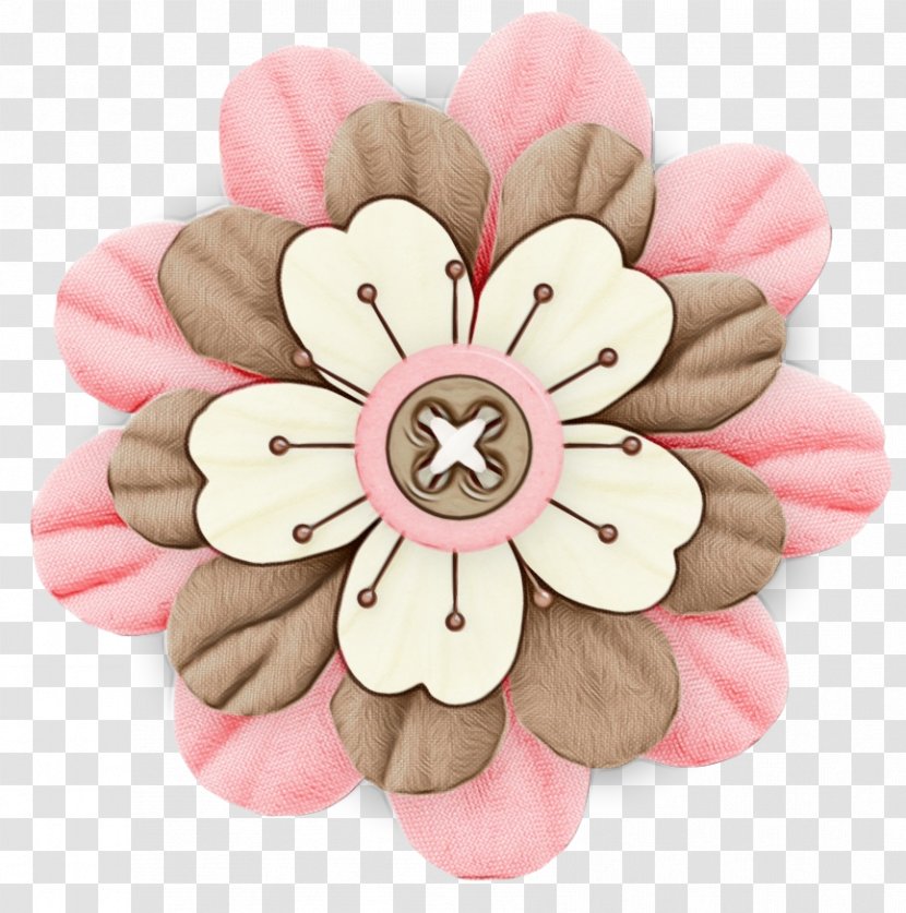 Pink Petal Flower Plant Nail - Blossom Brooch Transparent PNG