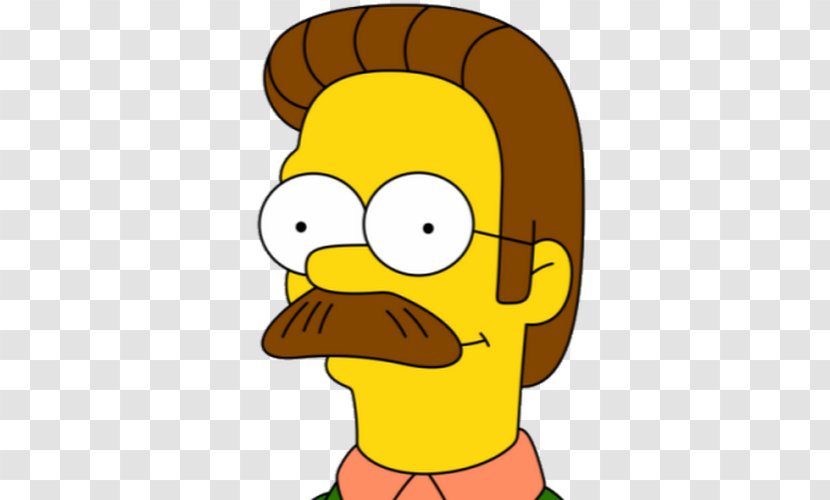 Ned Flanders Edna Krabappel Spider Pig Maude Character - Ducks Geese And Swans - Animation Transparent PNG