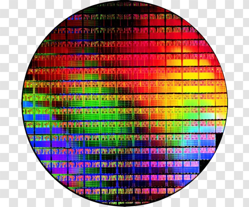 Wafer Integrated Circuits & Chips Semiconductor Silicon Flash Memory - Fabrication Plant Transparent PNG