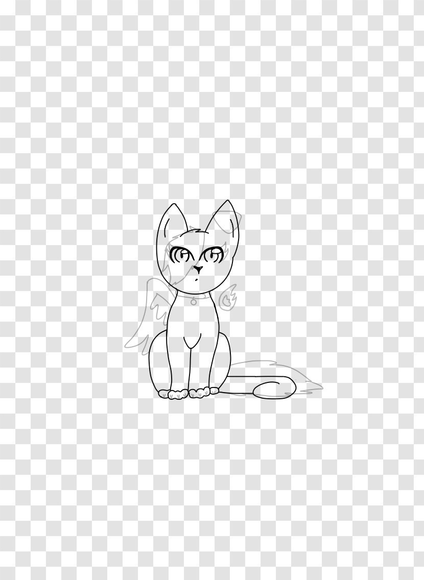 Whiskers Kitten Cat Line Art Sketch - Silhouette Transparent PNG