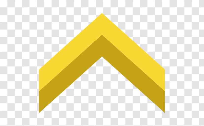 Military Rank Chevron Army - Yellow Transparent PNG