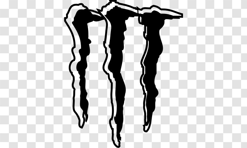 Monster Energy Drink Sticker Decal Logo - White Transparent PNG