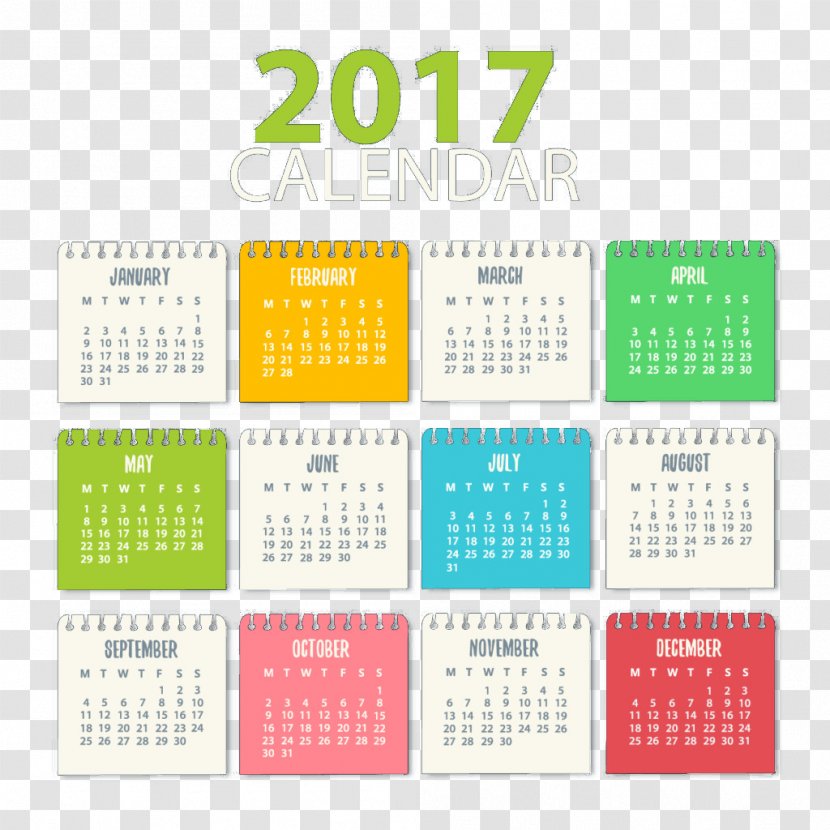 Calendar New Year - Notebook Element Transparent PNG