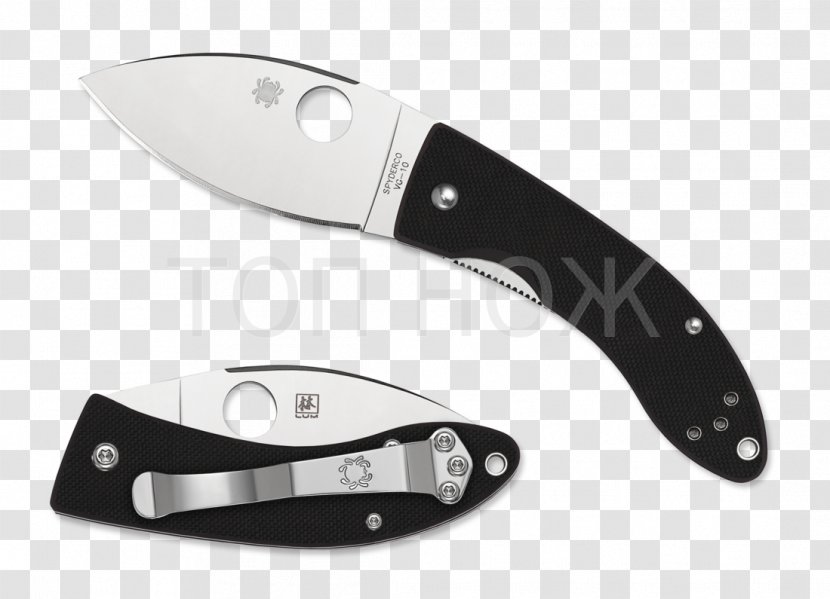Pocketknife Spyderco CPM S30V Steel Blade - Knife - Knives Transparent PNG