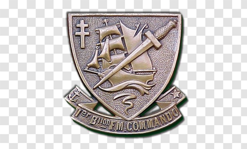 Normandy Landings Commandos Marine 1er Bataillon De Fusiliers Marins - Badge - D-day Transparent PNG