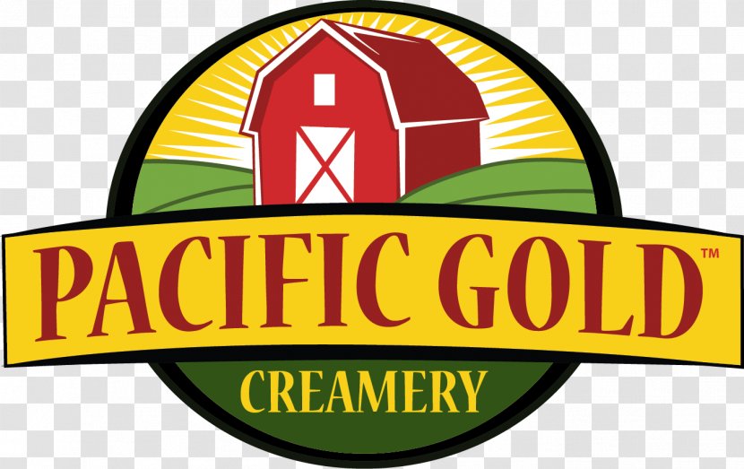 Pacific Gold Creamery Farm Milk Food Logo - Green Transparent PNG