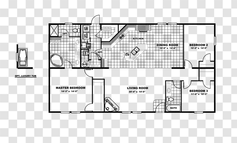 Floor Plan Technical Drawing Manufactured Housing - Area - Price Transparent PNG