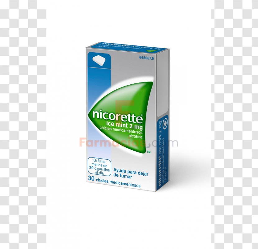 Nicotine Nicorette Pharmaceutical Drug Generic Smoking Cessation - Tablet Transparent PNG