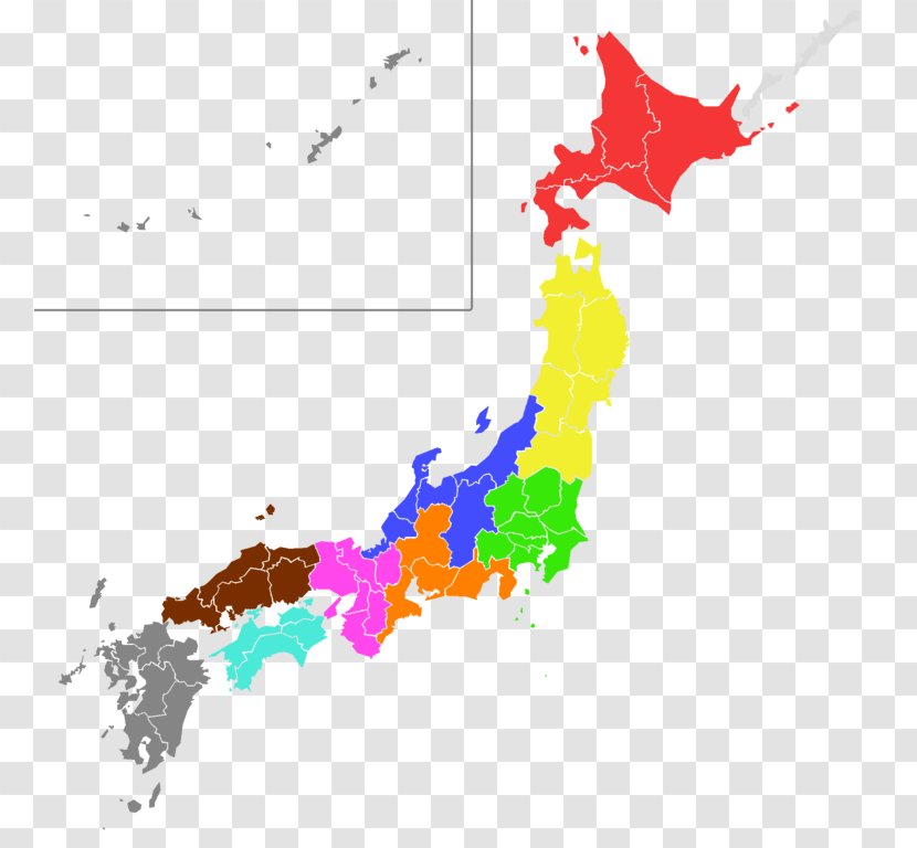 Prefectures Of Japan Map Japanese Archipelago Transparent PNG