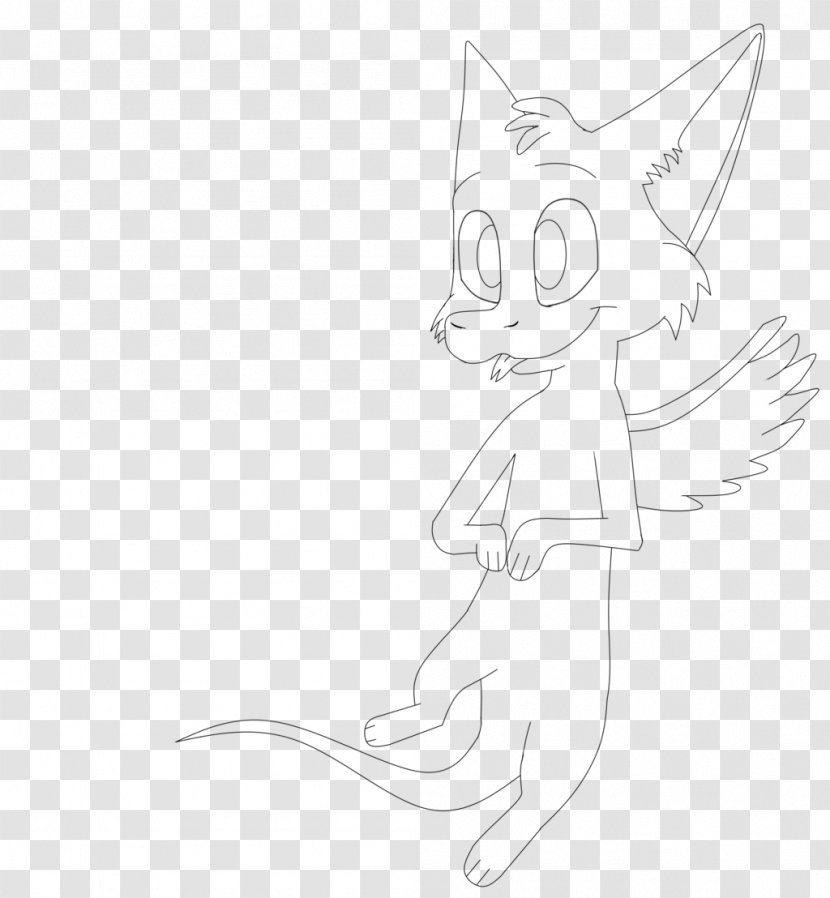 Drawing Cat Line Art - Flower Transparent PNG