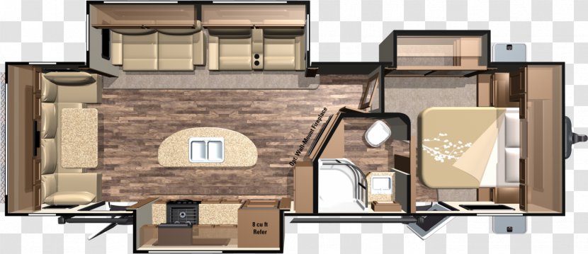 Floor Plan Campervans Caravan Trailer Vehicle - Facade - Kitchen Transparent PNG