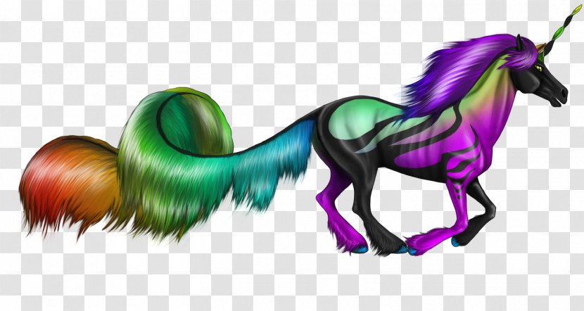 Mustang Unicorn Halter - Purple Transparent PNG