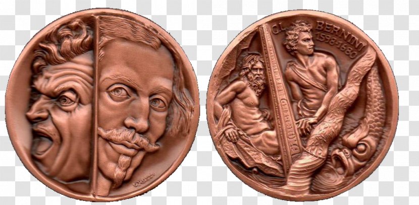 Hans Christian Andersen L'usignolo Dell'imperatore Della Cina Bronze Medal - Gian Lorenzo Bernini Transparent PNG