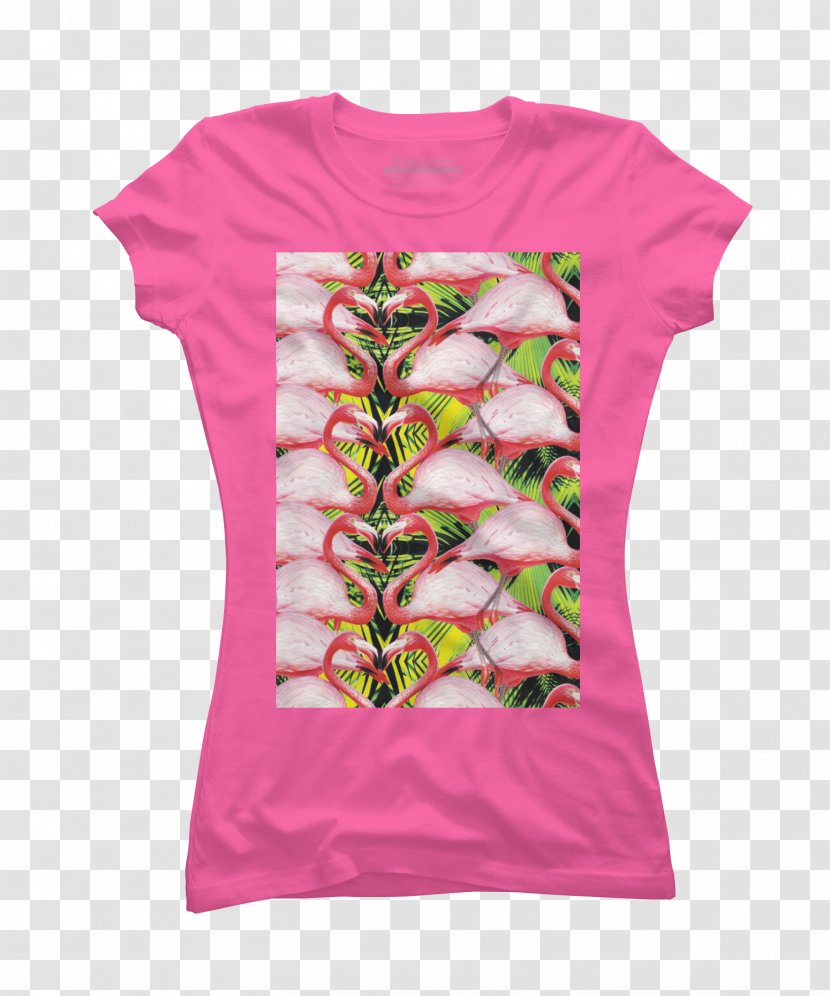 Long-sleeved T-shirt Hoodie Polo Shirt - Skreened - Flamingo Printing Transparent PNG