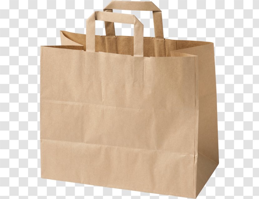 Kraft Paper Shopping Bags & Trolleys Bag - Tote - Brown Transparent PNG
