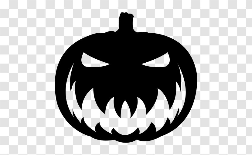 Jack-o'-lantern Pumpkin Carving Clip Art - Black And White Transparent PNG