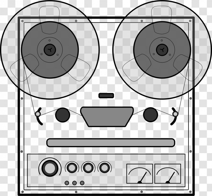 Tape Recorder Compact Cassette Magnetic Clip Art - Silhouette Transparent PNG