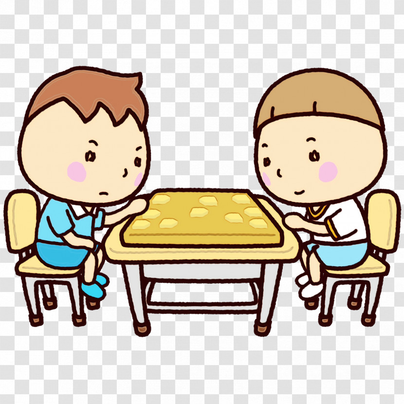 Cartoon Child Table Furniture Sharing Transparent PNG