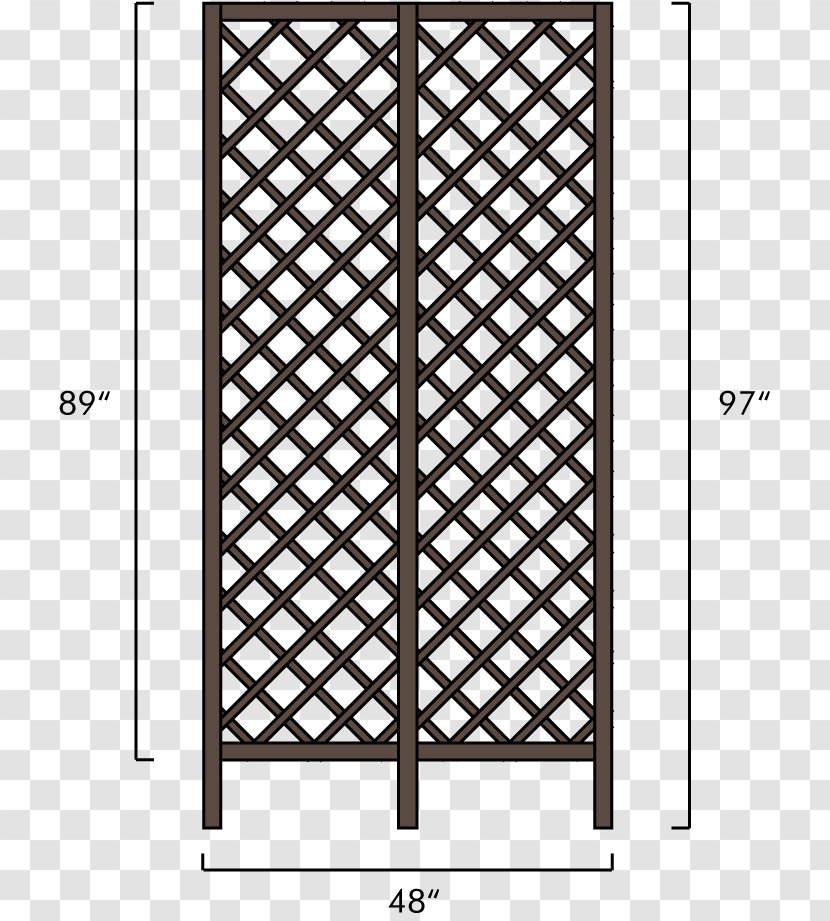 Trellis Wood Latticework Garden Fence - Symmetry - Lattice Transparent PNG