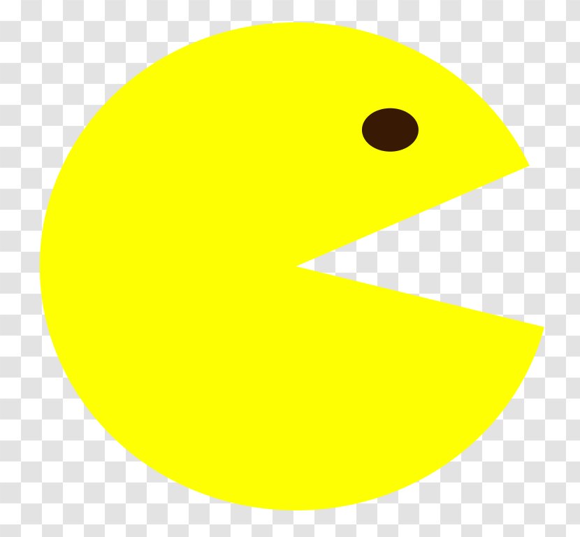 Pac-Man Emoticon Smiley Clip Art - Yellow - Pac Man Transparent PNG