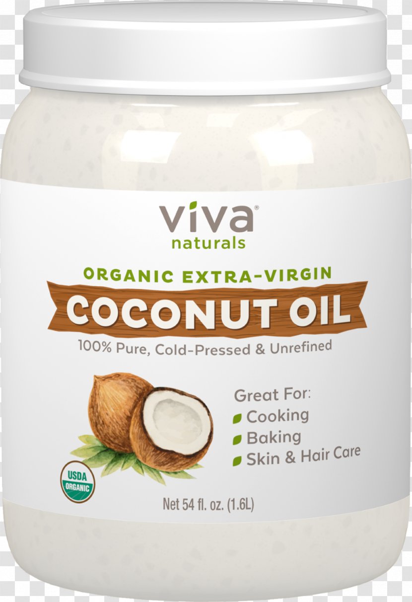 Viva Labs Organic Extra Virgin Coconut Oil The Finest Oil, 16 Ounce Food Superfood - Natural Transparent PNG
