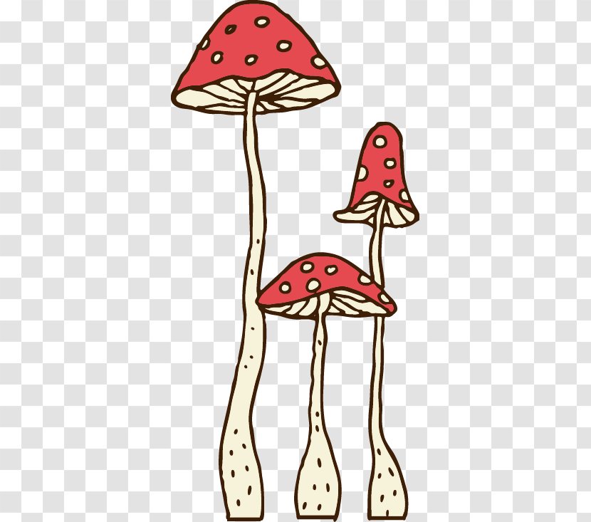 Drawing Cartoon Clip Art - Watercolor Painting - Hand-painted Pattern Red Dot Mushrooms Transparent PNG