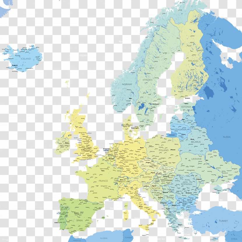 Europe Vector Map Royalty-free Transparent PNG