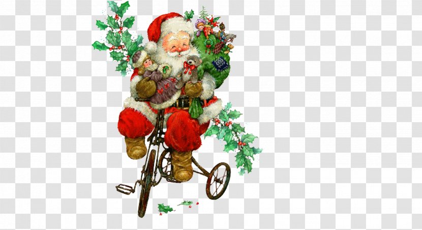 Santa Claus Christmas Decoration Party Eve - Fxeates De Fin Dannxe9e - Cyclist Transparent PNG