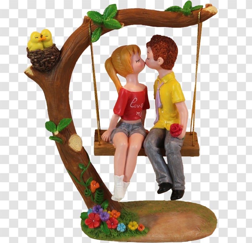 Gift Kiss Couple Goods Significant Other - Figurine - Couples Doll Ornaments Transparent PNG