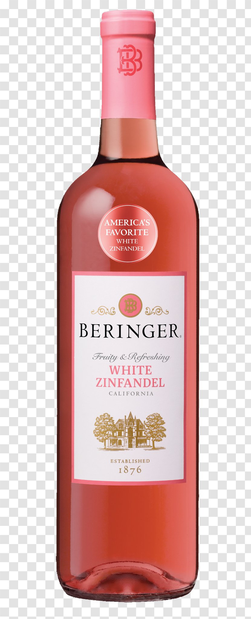 White Zinfandel Beringer Vineyards Red Wine - Rose Transparent PNG