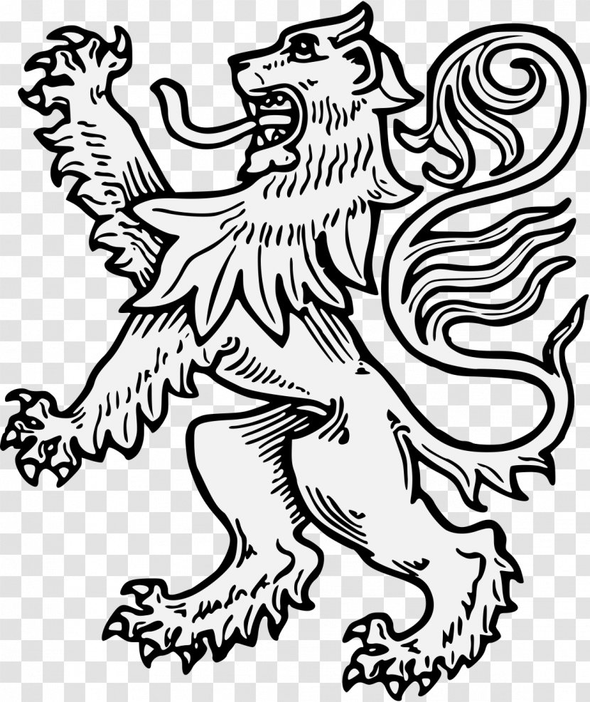 Scotland Lion Complete Guide To Heraldry Clip Art - Royal Banner Of - Drawing Transparent PNG
