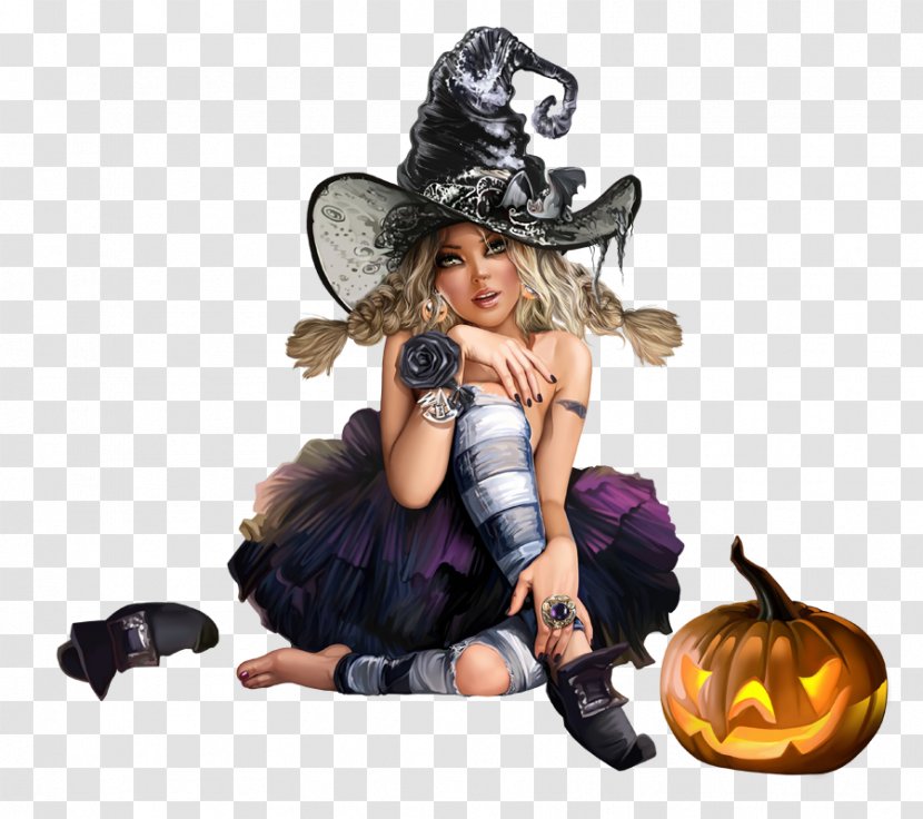 Witch Halloween Woman Pumpkin - Frame Transparent PNG